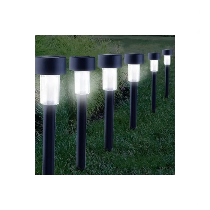 Güneş Enerjili Bahçe Lambası Plastik Saplama 10lu Set