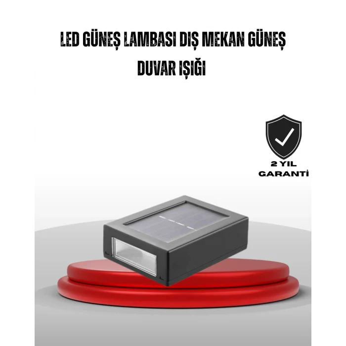 Güneş Enerjili Su Geçirmez LED Duvar Lambası