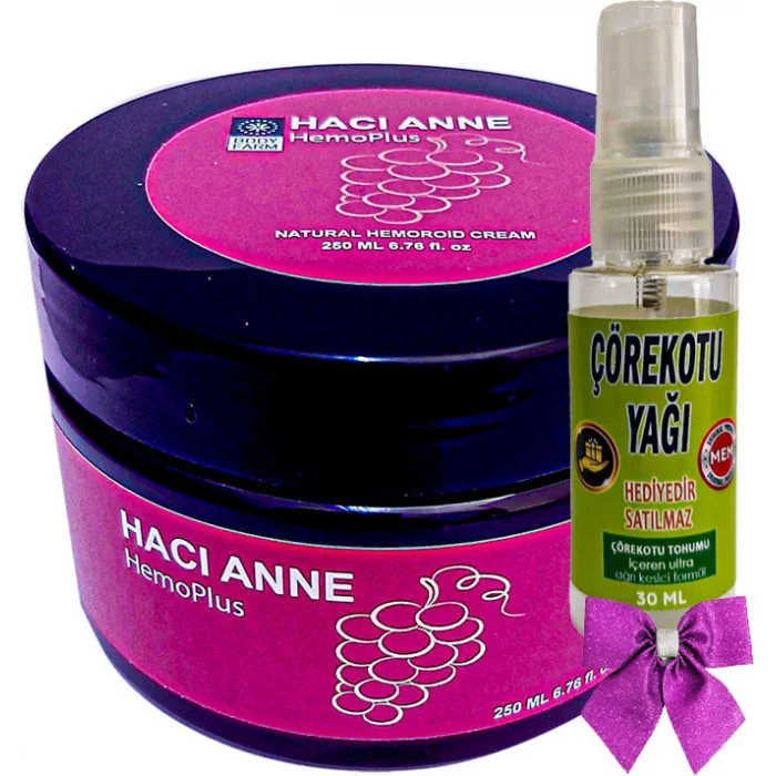Hacı Anne Hemoplus Kremi 200 ml + Çörek Otu Yağı 30 ml