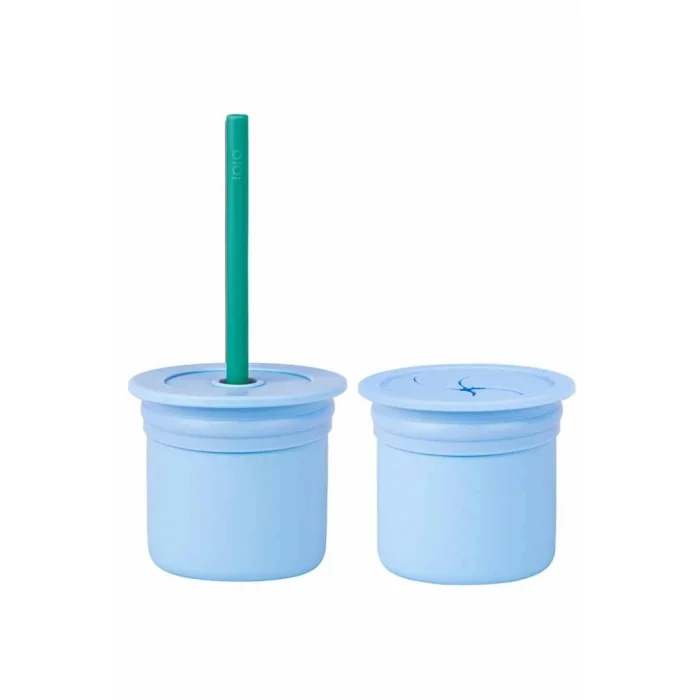 Ham+Hüp Pipetli Silikon Bardak Seti Mineral Blue / Aqua Green