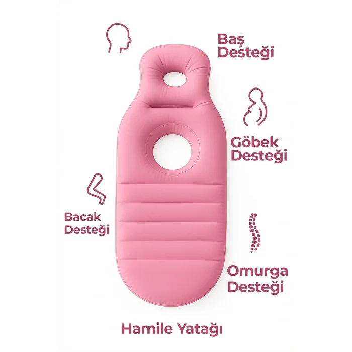 Hamile Uyku Minderi Tam Vücut Destekli Ergonomik Gebelik Yan Yatma Yatağı