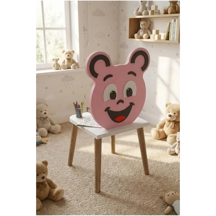 Happy Face Çocuk Sandalyesi Pembe