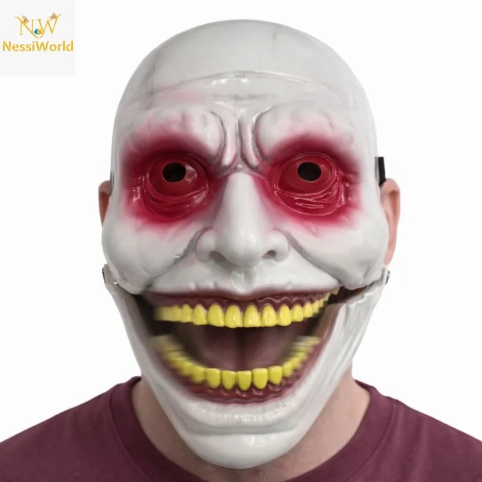Hareketli Çene Mekanizmalı Korku Maskesi Kırmızı