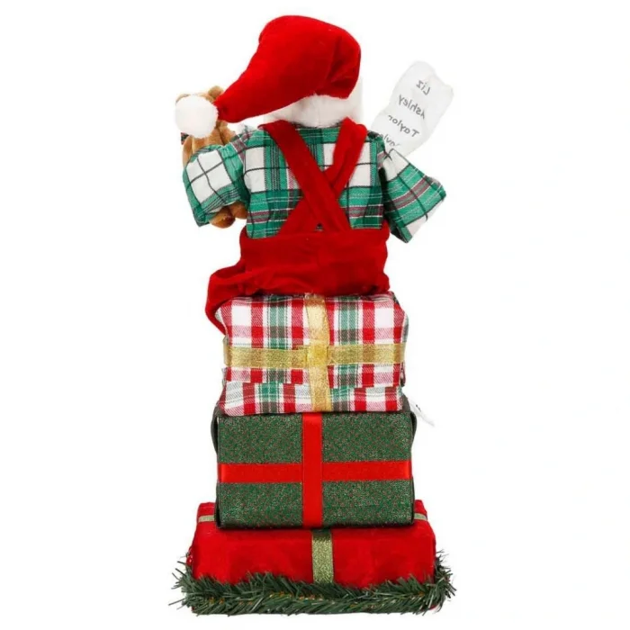 Hediye Kutularının Üstünde Oturan Dekoratif Biblo 48 cm