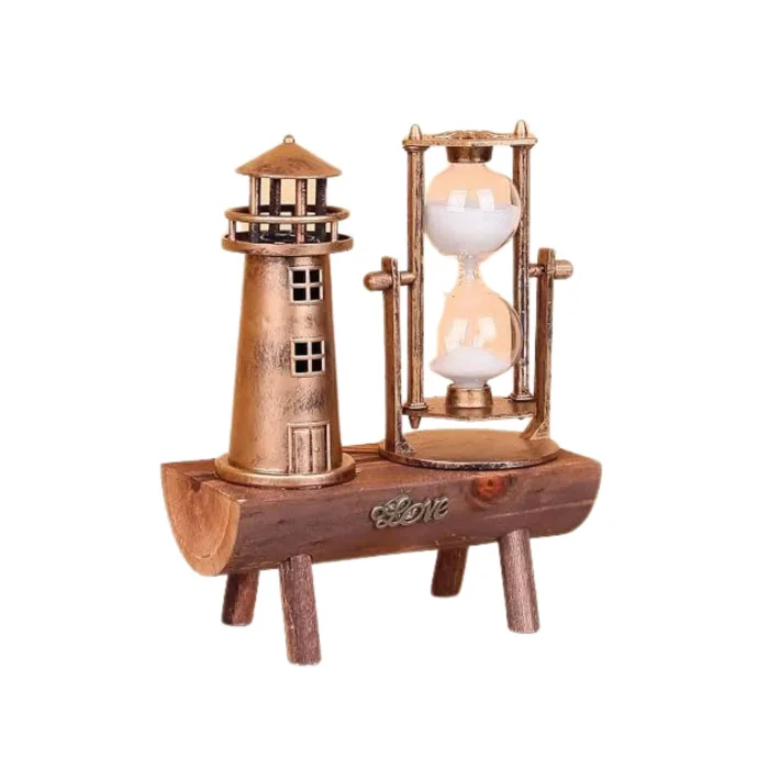 Hediyelik Kum Saati Retro Dekoratif Deniz Feneri Kum Saati