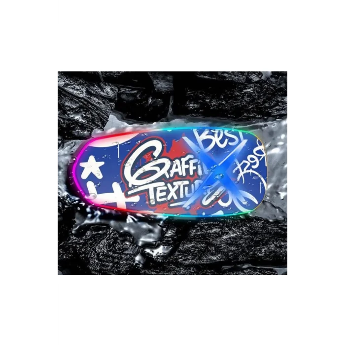 Helmet Graffiti Motor Kask Kulaklık Rgb Modlu Su Geçirmez 6.0 Bluetooth Intercom Yenı Model