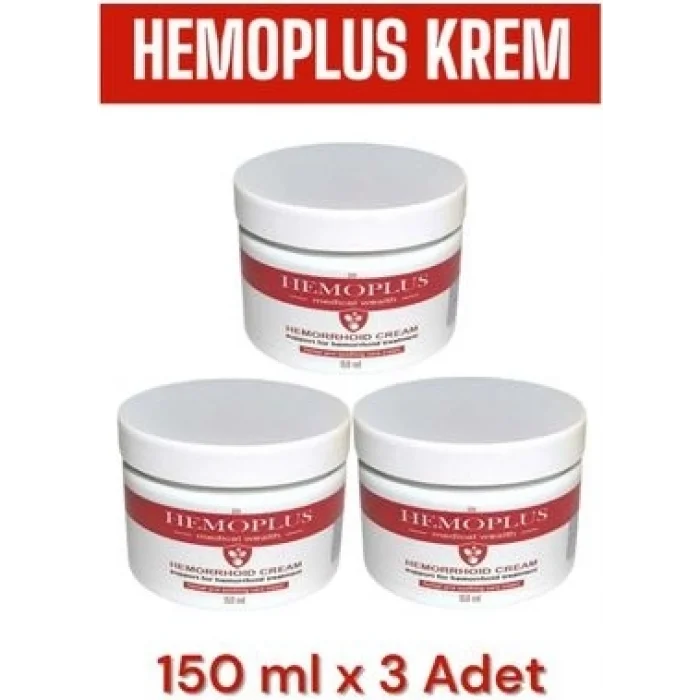 Hemoplus Hemorrhoid Cream 150 ml x 3 Adet
