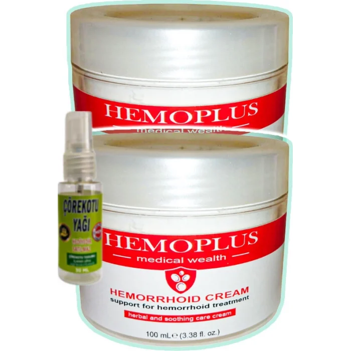Hemoplus Krem 100 ml x 2 adet + Çörek Otu Yağı 30 ml
