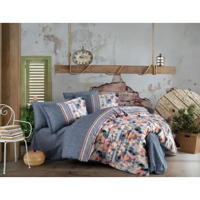 Hobby Kingsize Poplin Nevresim Arella Oranj