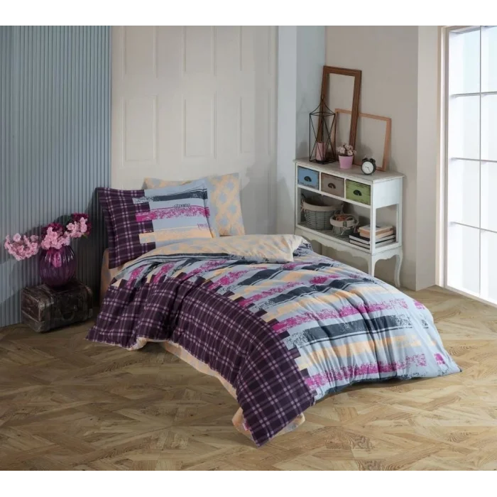 Hobby Tek Kişilik Poplin Nevresim Takımı Vivaldi Gri