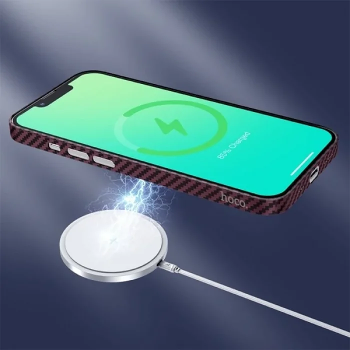 Hoco iPhone 14 6.1 Kılıf Manyetik Magsafeli Darbe Emici Telefon Kılıfı-(5775)