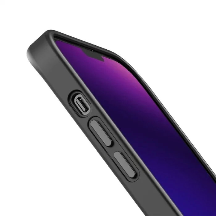 Hoco iPhone 14 Plus Golden Shield Frosted Silikon Telefon Kılıfı-(5775)