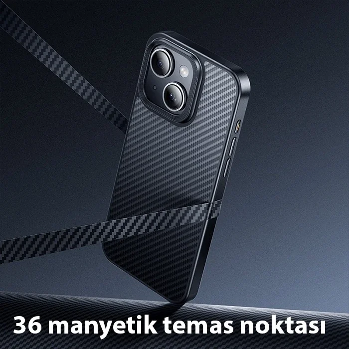 Hoco iPhone 15 AS7 Kılıf Manyetik Magsafeli Telefon Kılıfı-(5775)