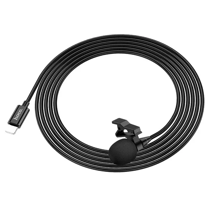 HOCO L14 iPhone Lightning Kablolu Profesyonel Yayıncı Yaka Mikrofonu 2mt-(5775)