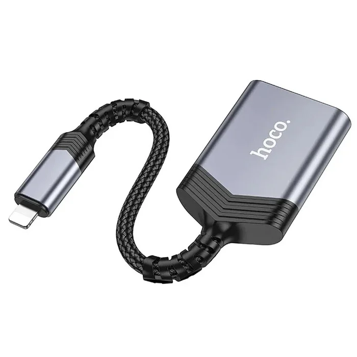 Hoco UA25 2-in-1 İPhone Lightning Kart Okuyucu-(5775)