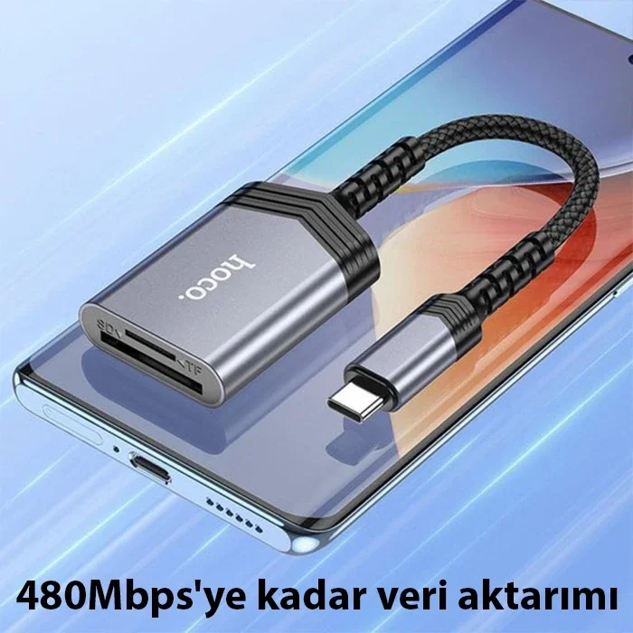 Hoco UA25 2-in-1 Type-C Kart Okuyucu-(5775)