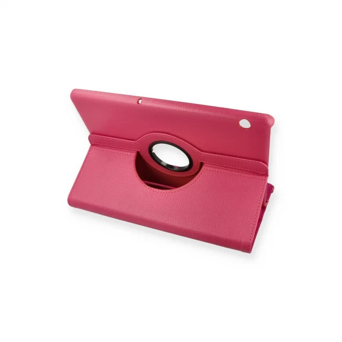 Huawei Mediapad T5 10 Kılıf 360 Tablet Deri Kılıf - Pembe