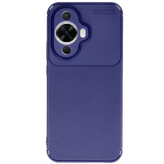 Huawei Nova 12s Kılıf Auto Focus Karbon Kapak - Lacivert