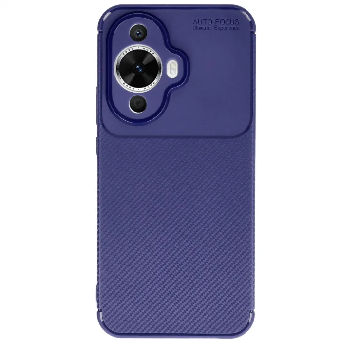 Huawei Nova 12s Kılıf Auto Focus Karbon Kapak - Lacivert