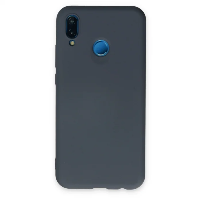 Huawei P20 Lite Kılıf Nano İçi Kadife Silikon - Gri