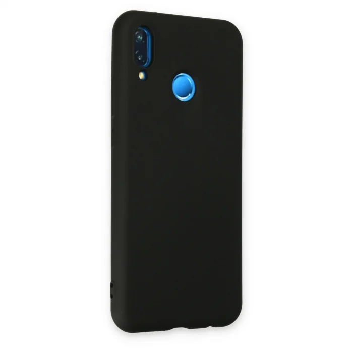 Huawei P20 Lite Kılıf Nano İçi Kadife Silikon - Siyah