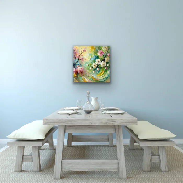İlkbahar Mevsimi Kanvas Tablo 60x60cm