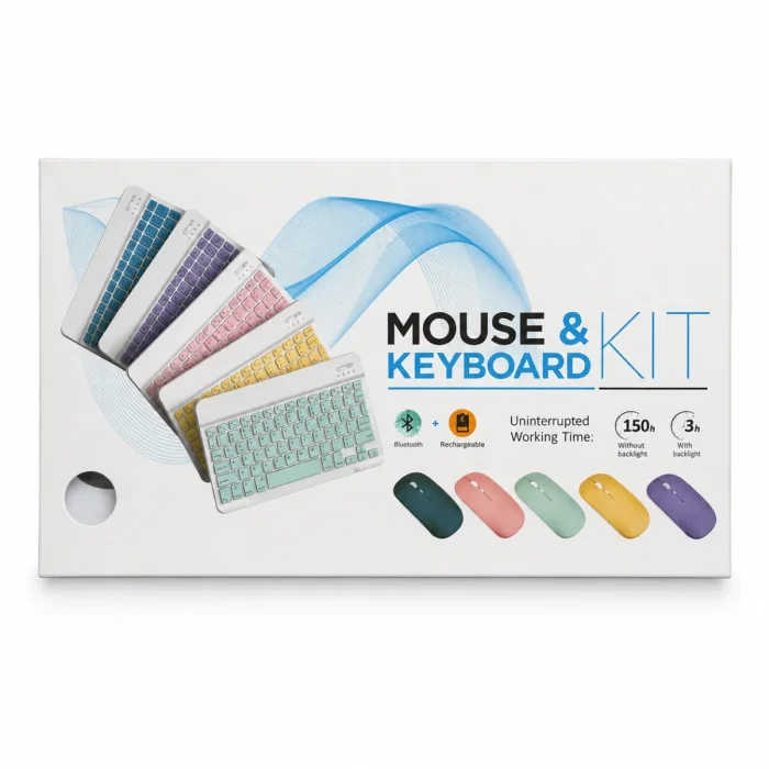 Imeng BJ190 Bluetooth Şarjlı Klavye Mouse Seti Siyah