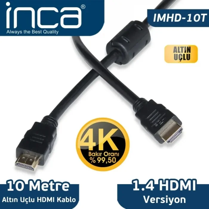 IMHD-10T 10M HDMI 1.4V 3D ALTIN UCLU KABLO