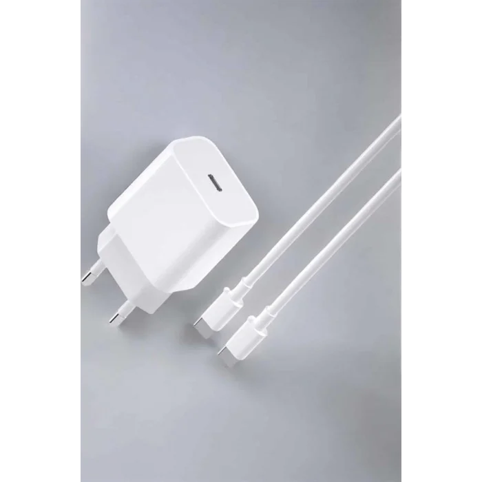 İOS Uyumlu Type-C Girişli Hızlı Şarj 15/15 Pro Max Adaptör ve Kablosu