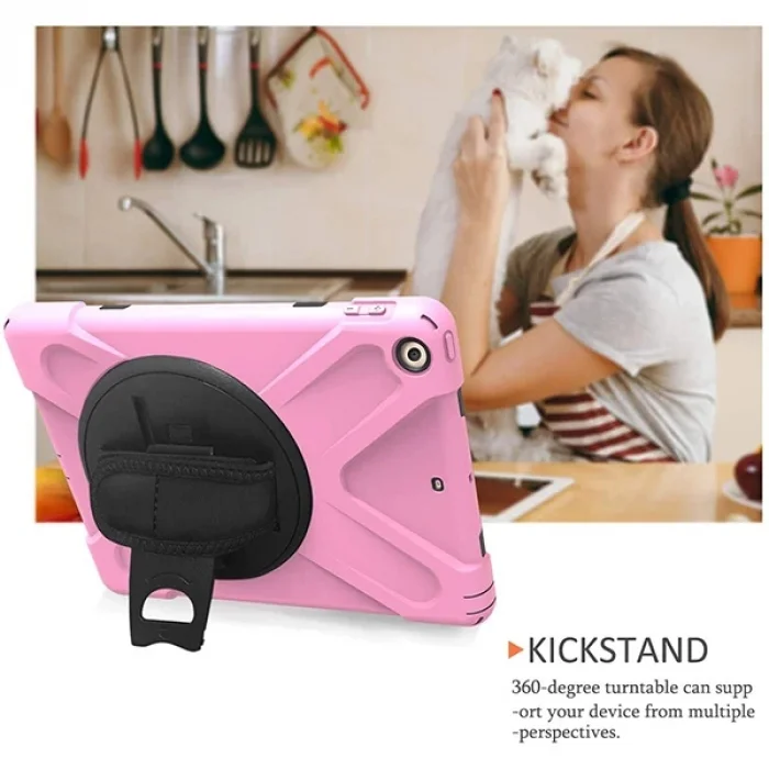 İpad Pro 10.5 3 Katmanlı Standlı Zırh Kılıf/Shockproof Case-(5775)