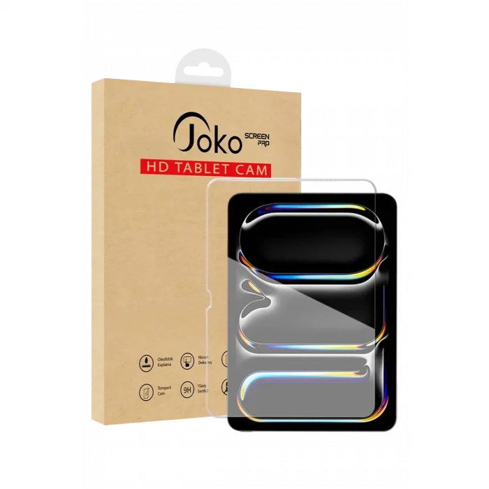 Joko Apple iPad Pro 13 (2024) 2in1 HD Tablet Cam Ekran Koruyucu - Şeffaf
