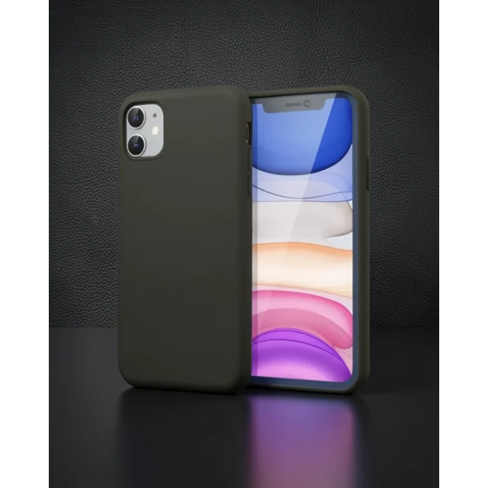 iPhone 11 Kılıf First Silikon - Kahverengi