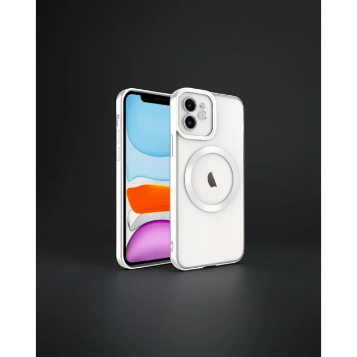 iPhone 11 Kılıf Kross Magneticsafe - Gümüş