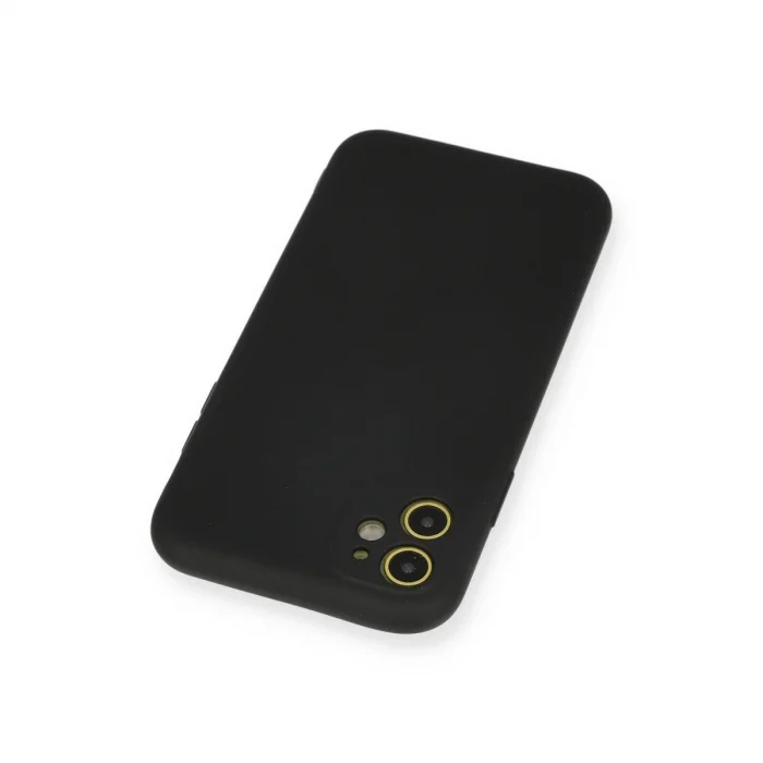 İphone 11 Kılıf Nano İçi Kadife Silikon - Siyah