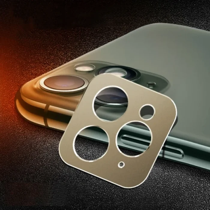 İPhone 11 Pro -11 Pro Max 3D Metal Kamera Koruyucu Metal Lens-(5775)