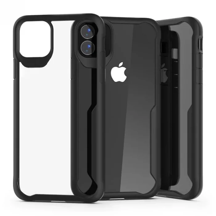 İPhone 11 Pro Max 6.5 İnch Shock Absorption PC+TPU Darbe Emici Kılıf-(5775)