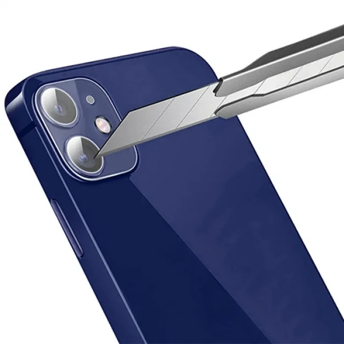 iPhone 12 6.1 Hat-Prince 9H 3D Full Tempered Cam Kamera Koruyucu-(5775)