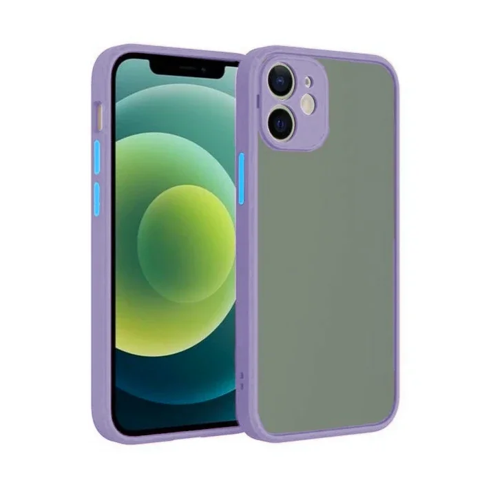 iPhone 12 6.1inç Kamera Korumalı Premium Silikon Kılıf-(5775)