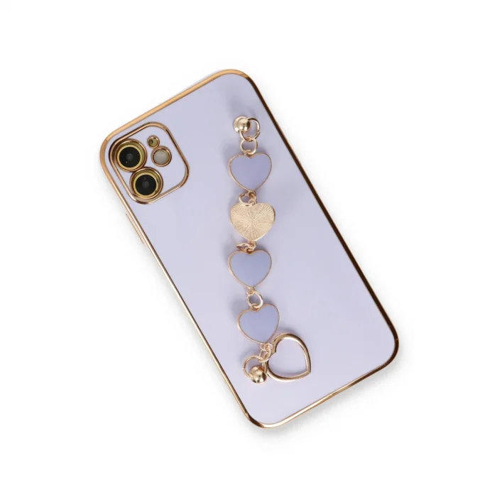 İphone 12 Kılıf Esila Silikon - Lila