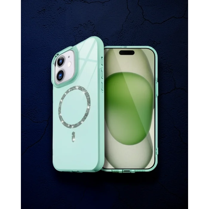 iPhone 12 - Live Diamond Magsafe Kapak - Yeşil