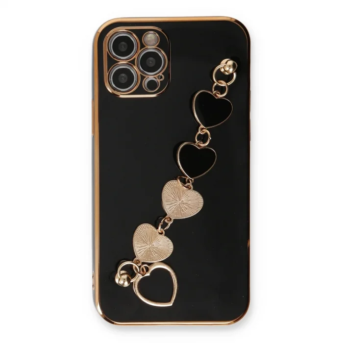 İphone 12 Pro Max Kılıf Esila Silikon - Siyah