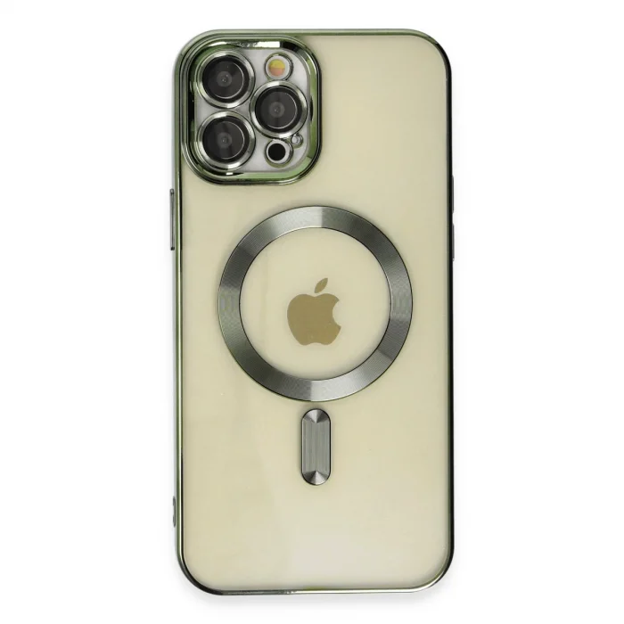 İphone 12 Pro Max Kılıf Kross Magneticsafe Kapak - Koyu Yeşil