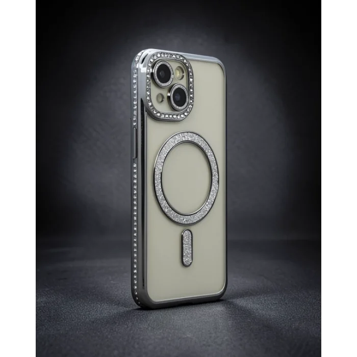 iPhone 13 - Kılıf - Joke Simli Magneticsafe - Gri