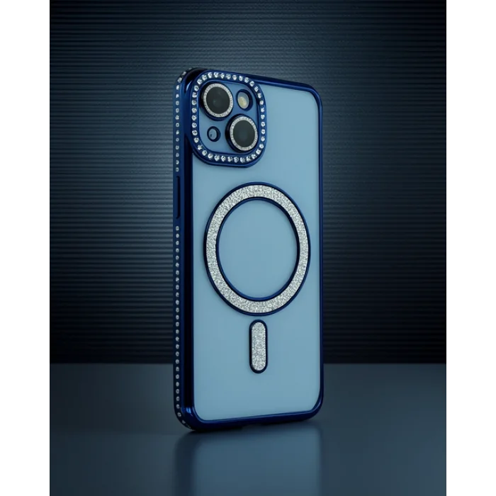 iPhone 13 - Kılıf - Joke Simli Magneticsafe - Lacivert