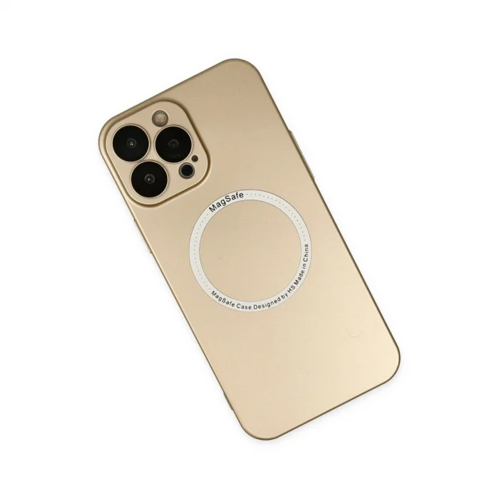 İphone 13 Pro Kılıf Jack Magneticsafe Lens Silikon - Gold