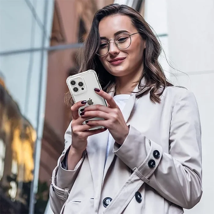 iPhone 13 Pro Max 6.7inç Shockproof Darbe Emici Silikon Kılıf-(5775)