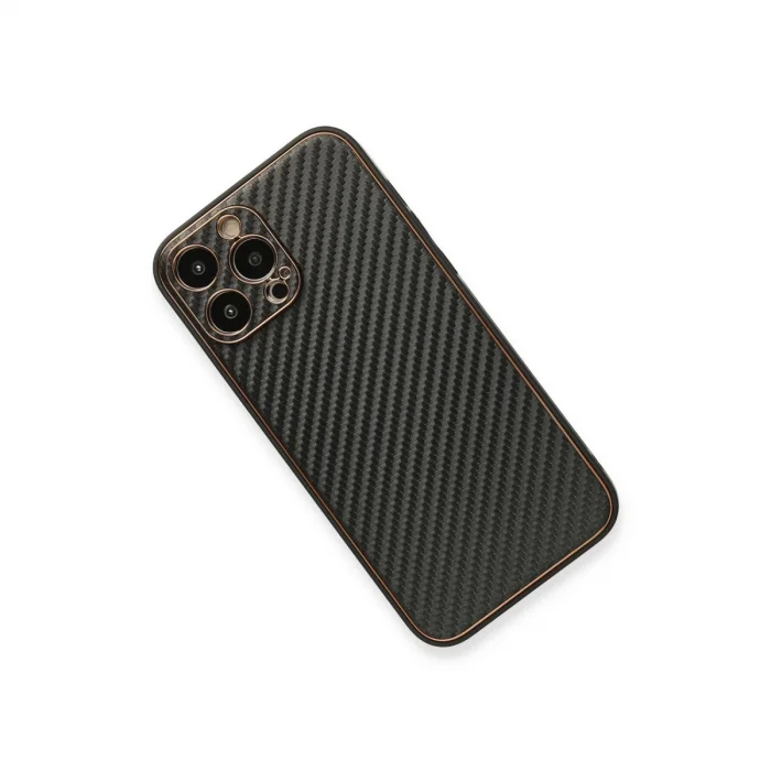 İphone 13 Pro Max Kılıf Coco Karbon Silikon - Siyah