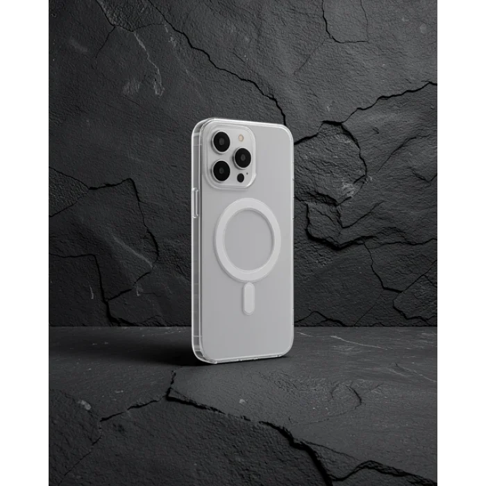 iPhone 13 Pro Max Kılıf Matte Şeffaf Magneticsafe - Şeffaf