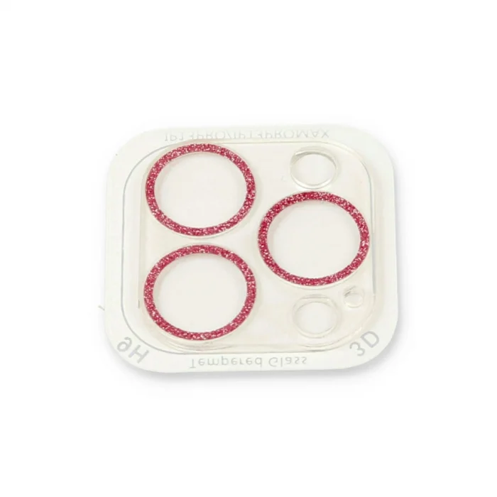 İphone 13 Pro Shine Kamera Lens Koruma Cam - Pembe