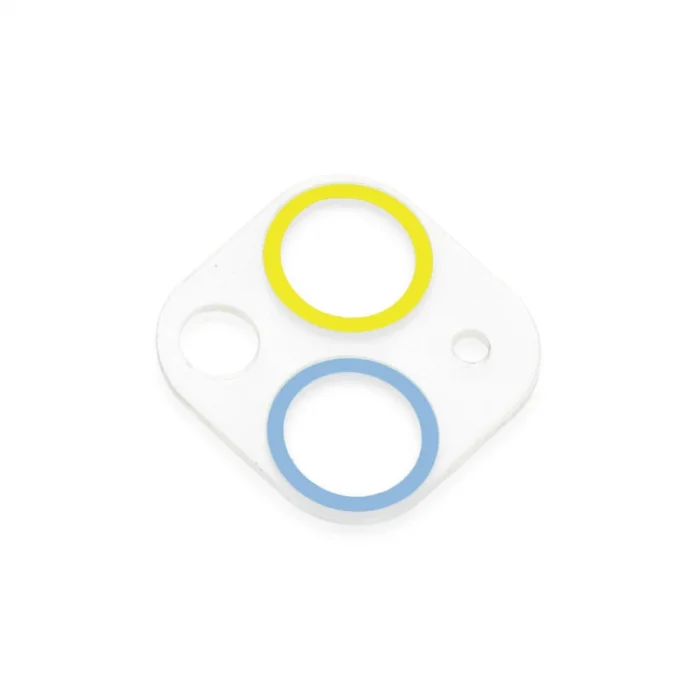 İphone 13 Renkli Kamera Lens Koruma Cam - Sarı-mavi